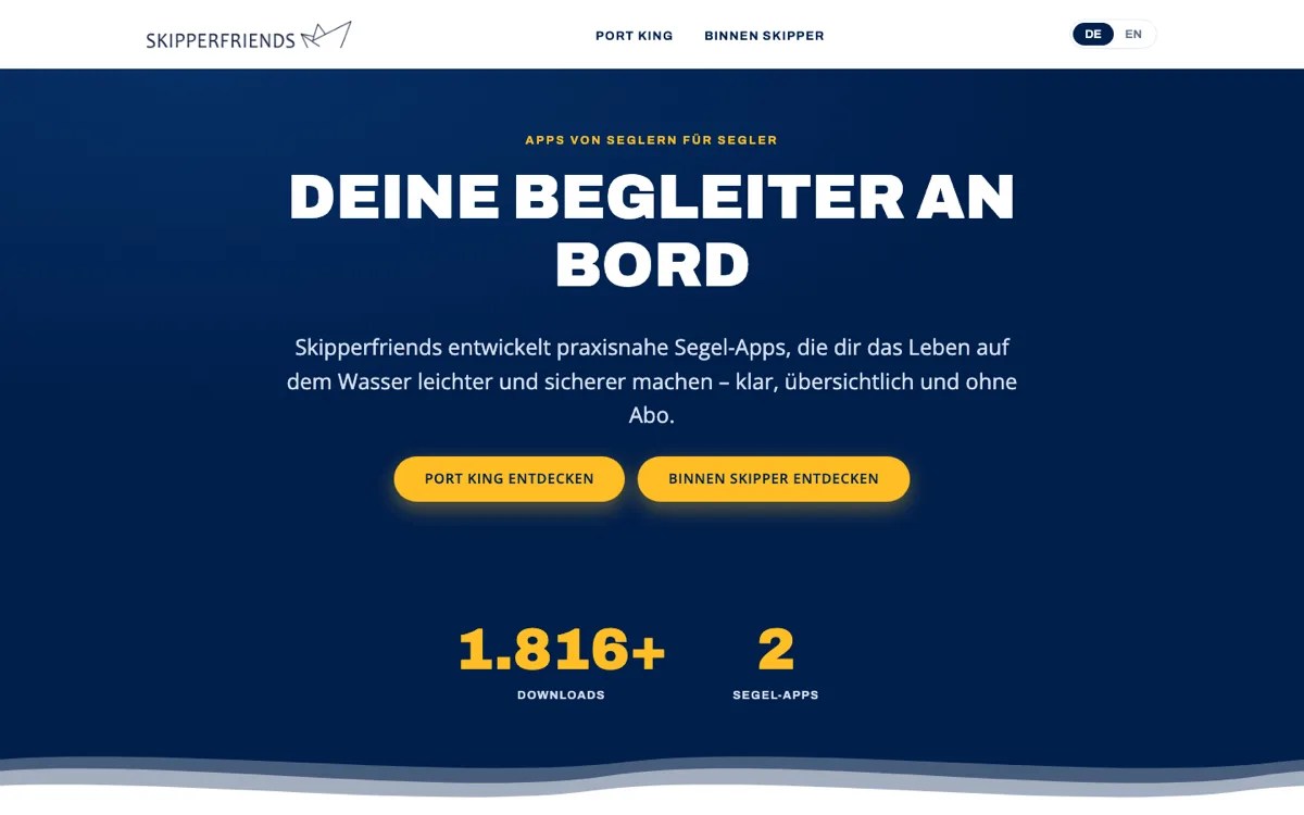 Startseite von skipperfriends.de